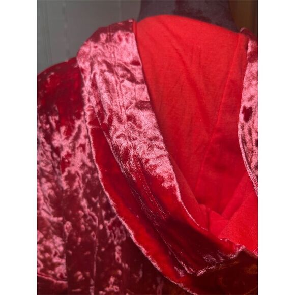 Fabletics Women's Zip Up‎ Hoodie Jacket Red Velour Size 1x Casual - Picture 7 of 11